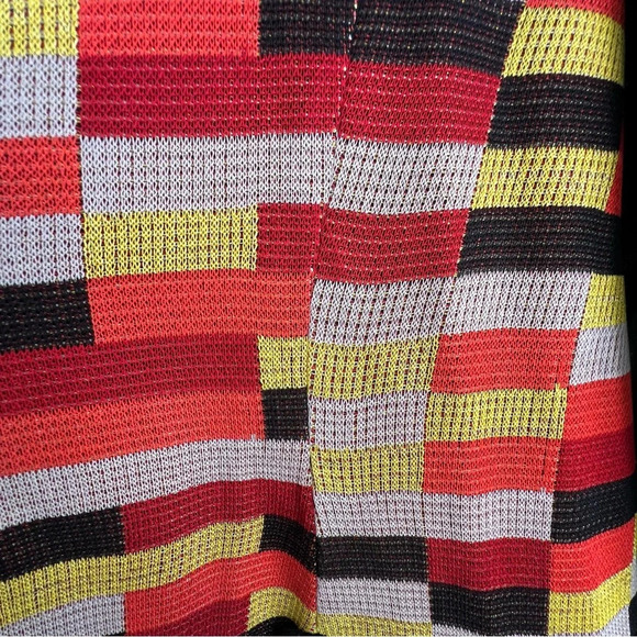 EXCLUSIVELY MISOOK Knit Cardigan Jacket Metallic Mosaic Zip Front Pockets XL - Picture 11 of 12